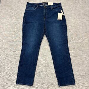 NYDJ Sheri Slim Jeans Womens 16W 36x30 Blue Straight Leg Lift Tuck Tech Denim